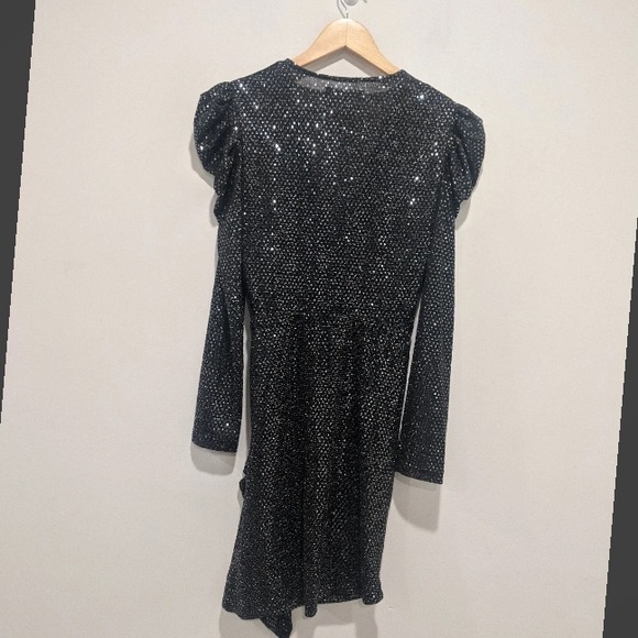 O.P.T Black Sparkly Sequin Dress O.P.T Black Size Small - Picture 4 of 10